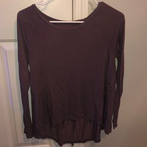 Loose fitting long sleeve shirt